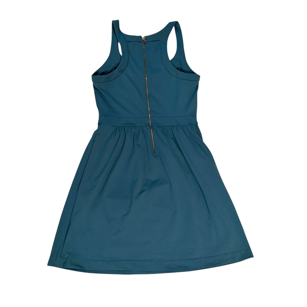 Cynthia Rowley Teal Fit & Flare Dress | Racerback | Sweetheart | Size M - Picture 4 of 6